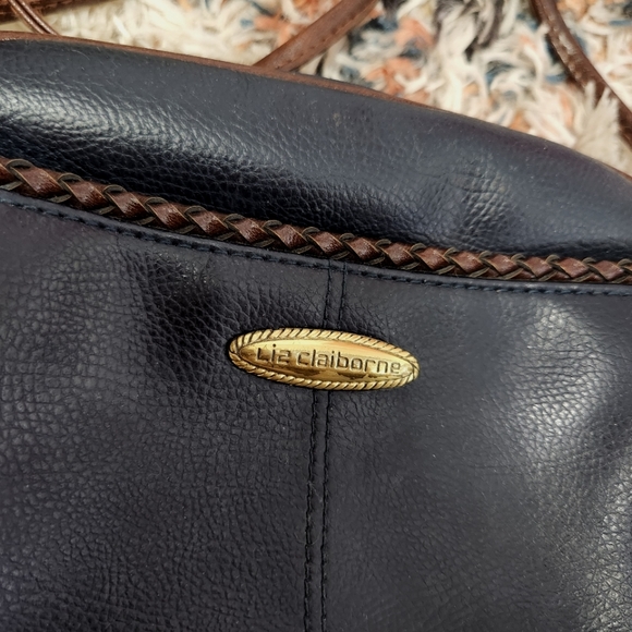 Vintage 90s Liz Claiborne Faux Leather Purse Bag Mini 1990s Preppy Academia Y2K - Picture 2 of 14